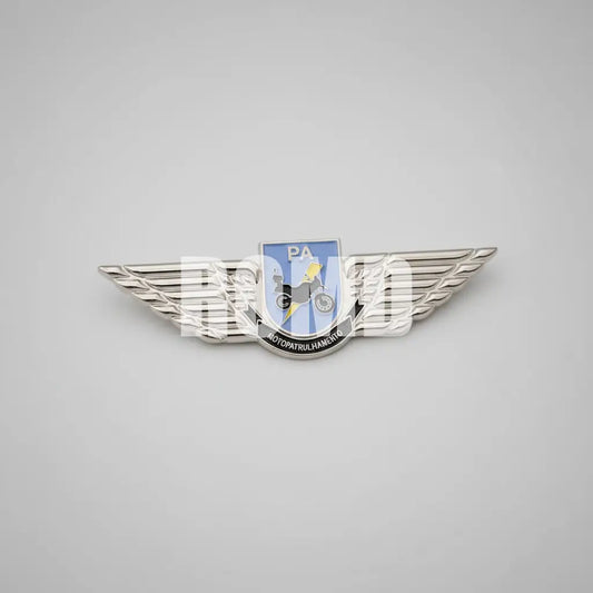 Distintivo Metálico de Motopatrulhamento da Policia da Aeronautica FAB - 3D ALTO-RELEVO