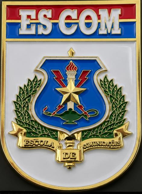Distintivo metálico de Organização Militar modelo novo 3D ALTO-RELEVO (un)