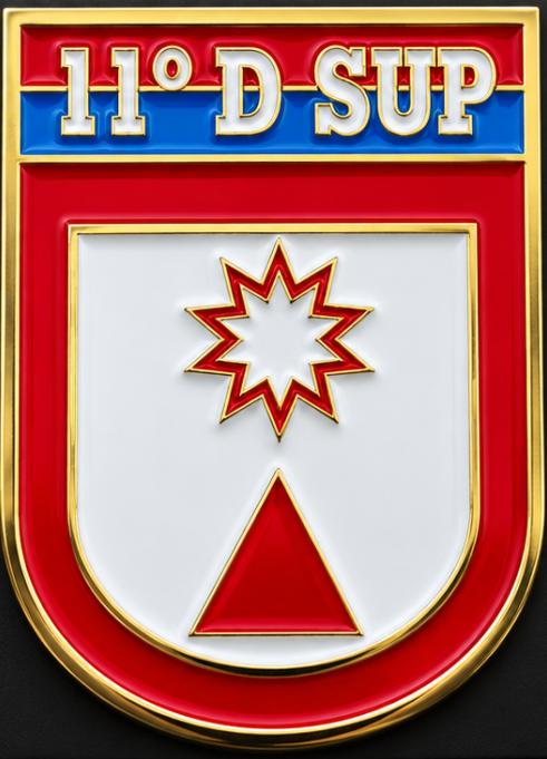 Distintivo metálico de Organização Militar modelo novo 3D ALTO-RELEVO (un)