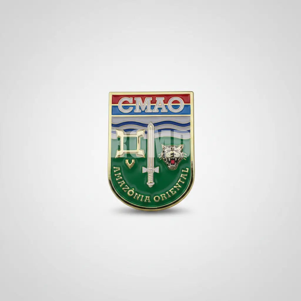 Distintivo metálico de Organização Militar modelo novo 3D ALTO-RELEVO (un)