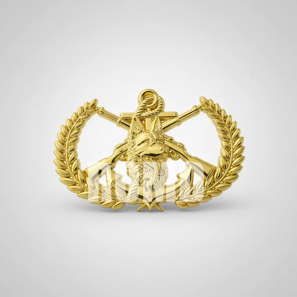 Distintivo Metálico do Curso de Operações com Cães - Fuzileiros Navais - 3D ALTO-RELEVO