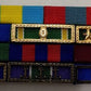 Placa com 5 barretas de medalha militar de TRILHO - fixacao por SUPER-IMÃ ou PINO