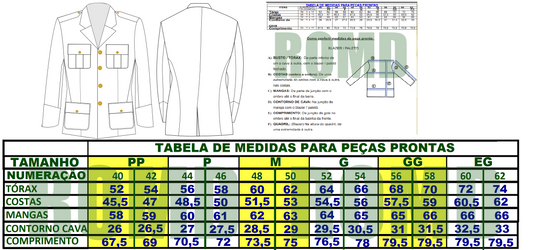 Uniforme do Exército: Túnica masculina branca Exército