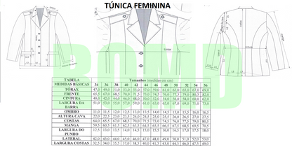 Túnica Feminina branca Exército