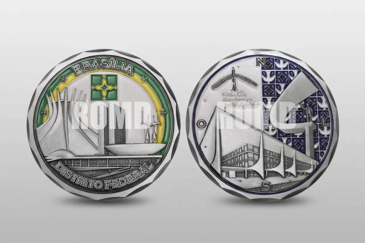 MOEDA ( COIN ) COMEMORATIVA EM ALTO-RELEVO 3D COM EXCELENTE DEFINIÇÃO