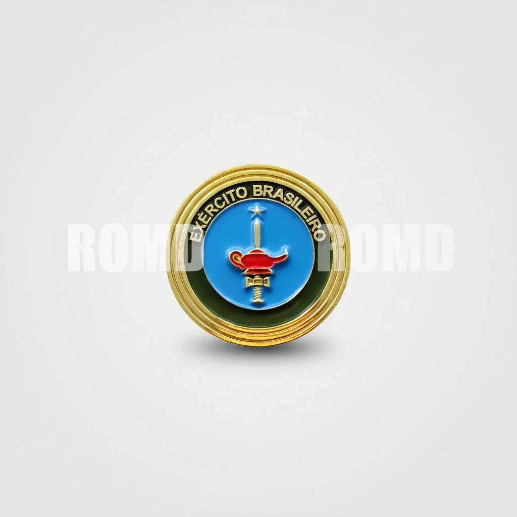 Distintivo Metálico de BOLSO EXÉRCITO - 3D ALTO-RELEVO fixação PINO