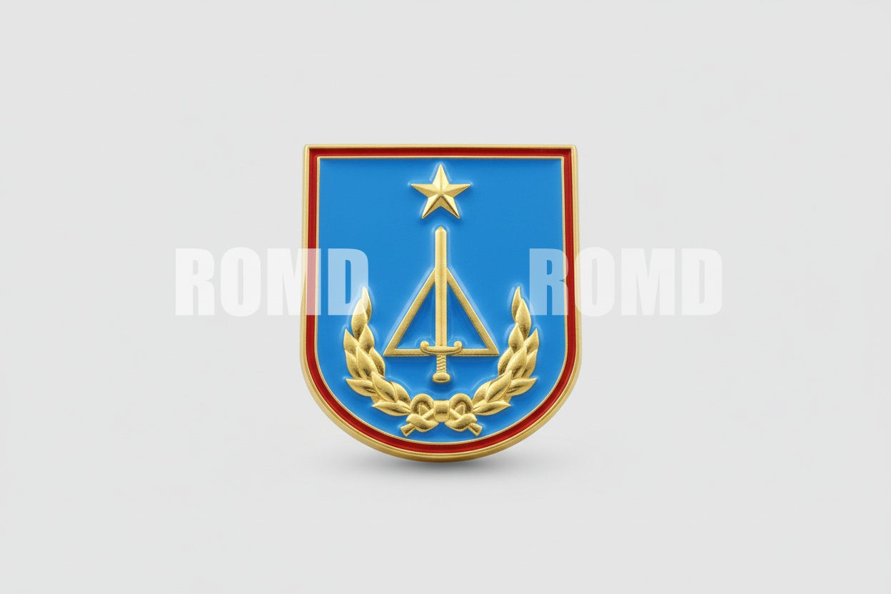 Distintivo Metálico de BOLSO (formação) EXÉRCITO - 3D ALTO-RELEVO fixação PINO