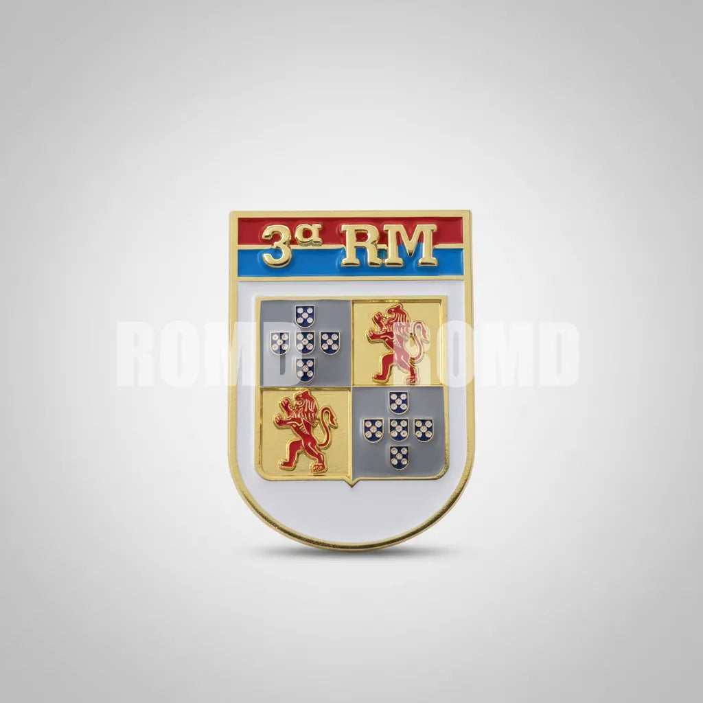 Distintivo metálico de Organização Militar modelo novo 3D ALTO-RELEVO (un)