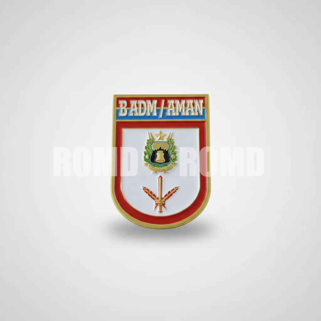 Distintivo metálico de Organização Militar modelo novo 3D ALTO-RELEVO (un)