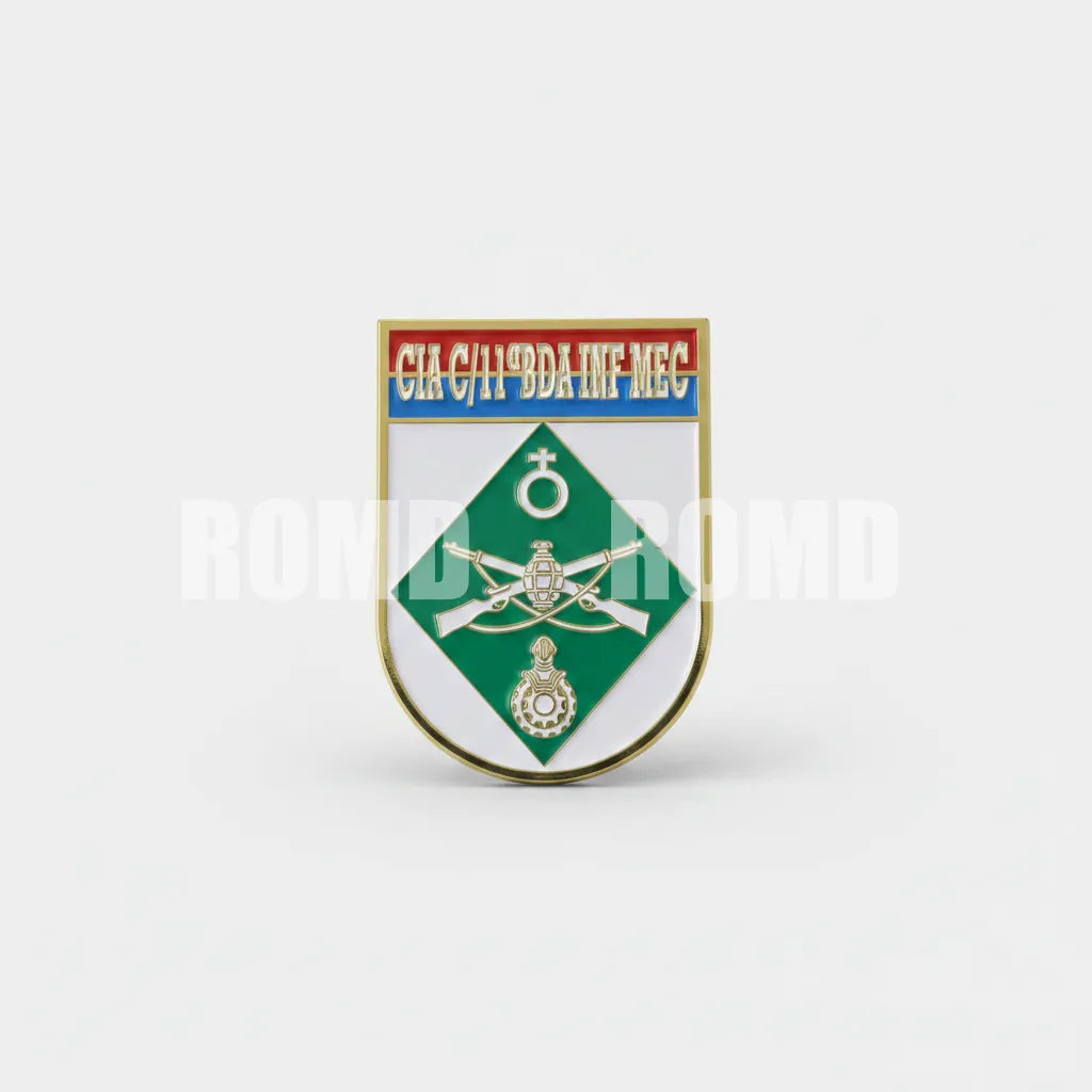Distintivo metálico de Organização Militar modelo novo 3D ALTO-RELEVO (un)