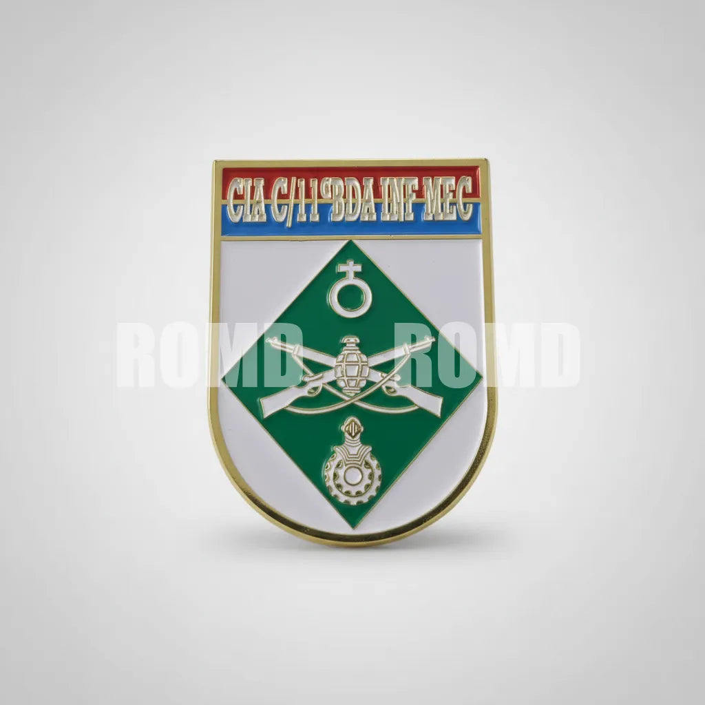 Distintivo metálico de Organização Militar modelo novo 3D ALTO-RELEVO (un)