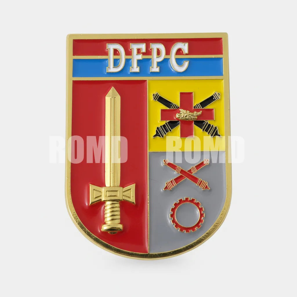 Distintivo metálico de Organização Militar modelo novo 3D ALTO-RELEVO (un)
