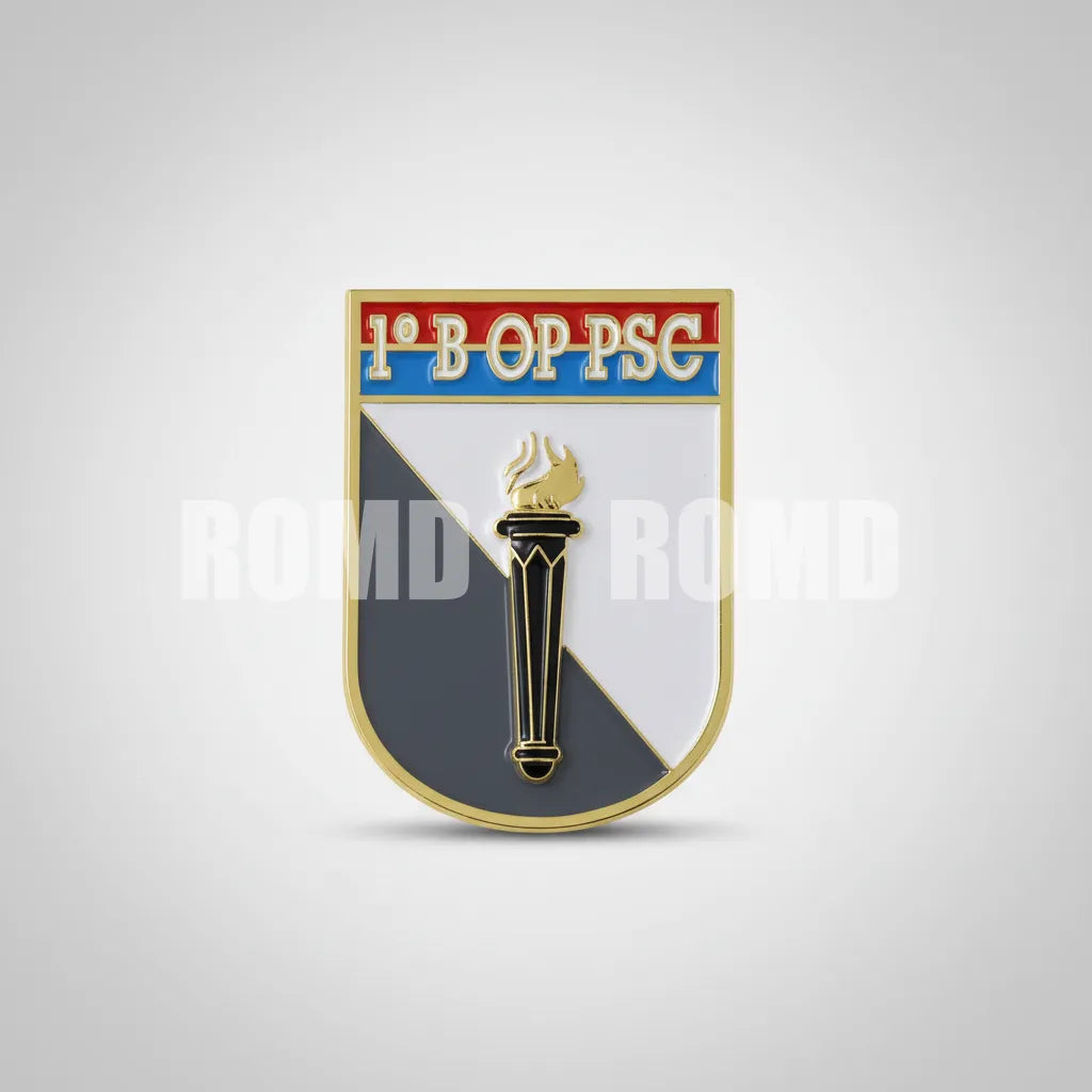 Distintivo metálico de Organização Militar modelo novo 3D ALTO-RELEVO (un)