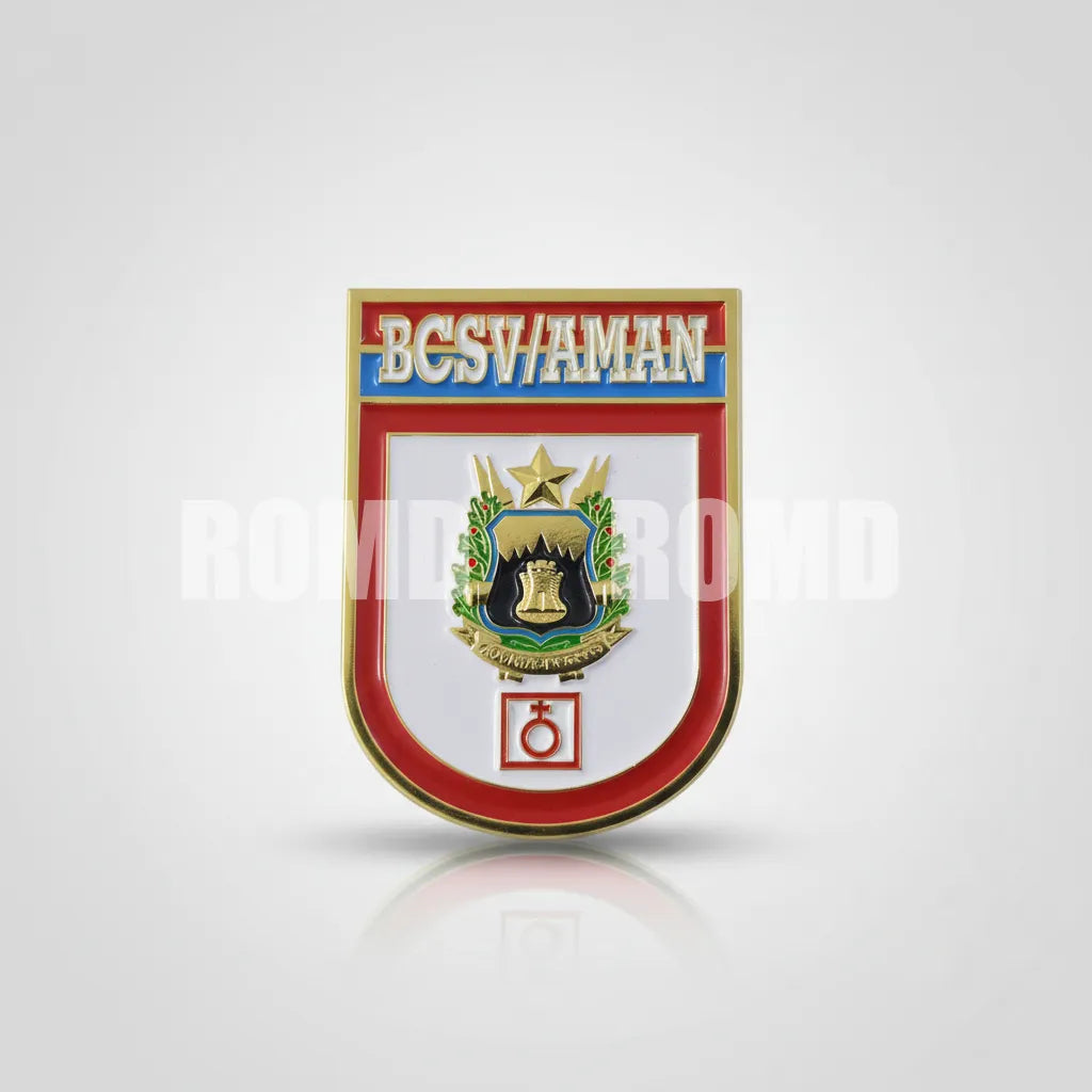 Distintivo metálico de Organização Militar modelo novo 3D ALTO-RELEVO (un)