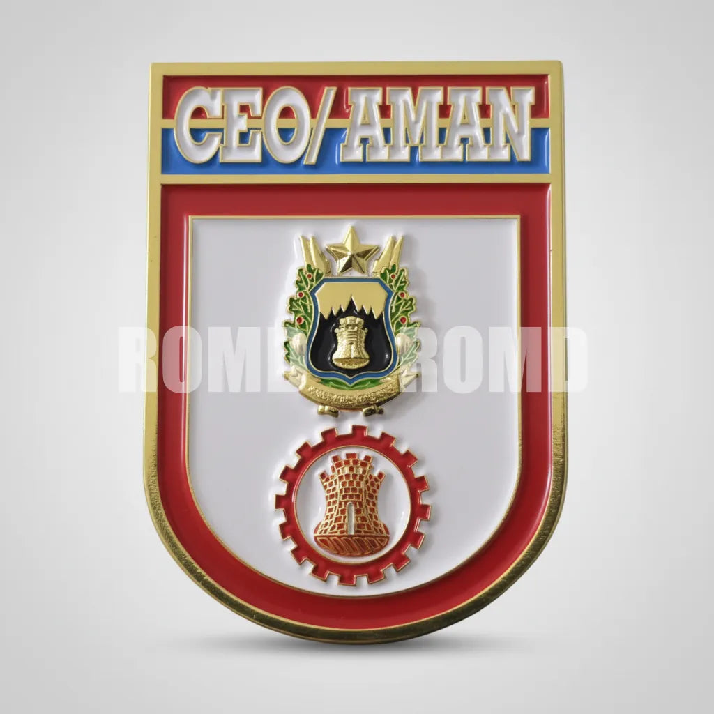Distintivo metálico de Organização Militar modelo novo 3D ALTO-RELEVO (un)