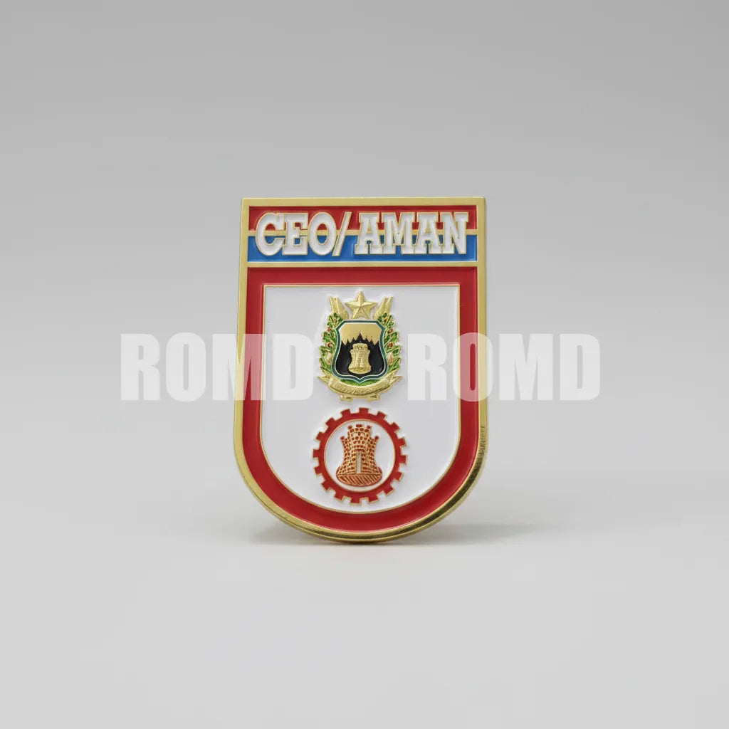 Distintivo metálico de Organização Militar modelo novo 3D ALTO-RELEVO (un)