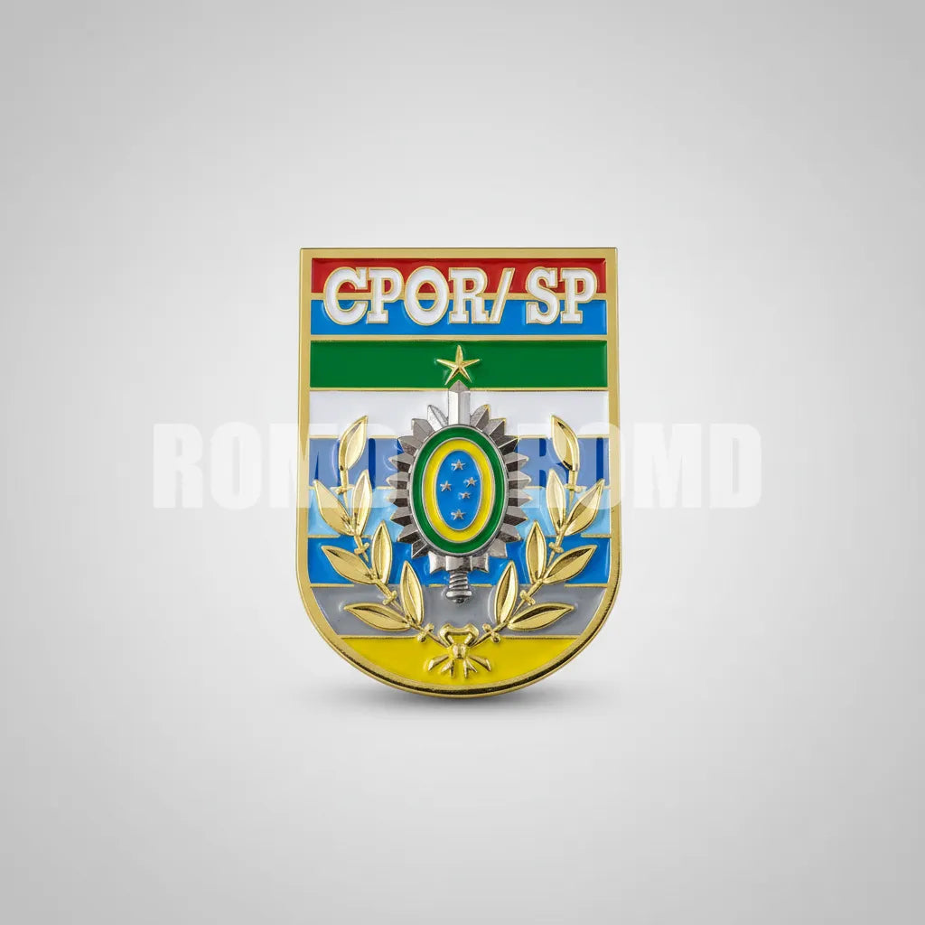 Distintivo metálico de Organização Militar modelo novo 3D ALTO-RELEVO (un)