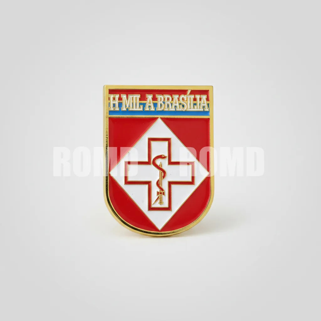 Distintivo metálico de Organização Militar modelo novo 3D ALTO-RELEVO (un)