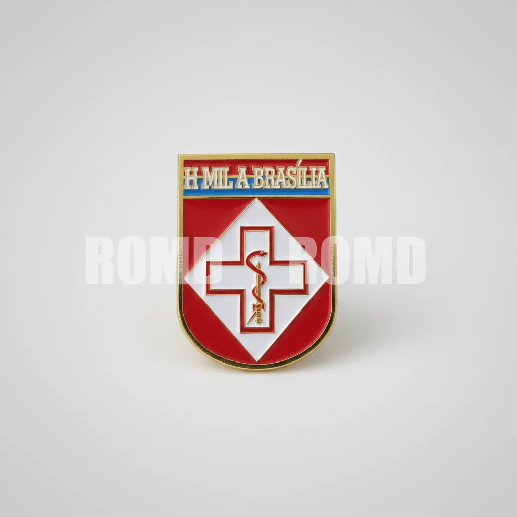 Distintivo metálico de Organização Militar modelo novo 3D ALTO-RELEVO (un)