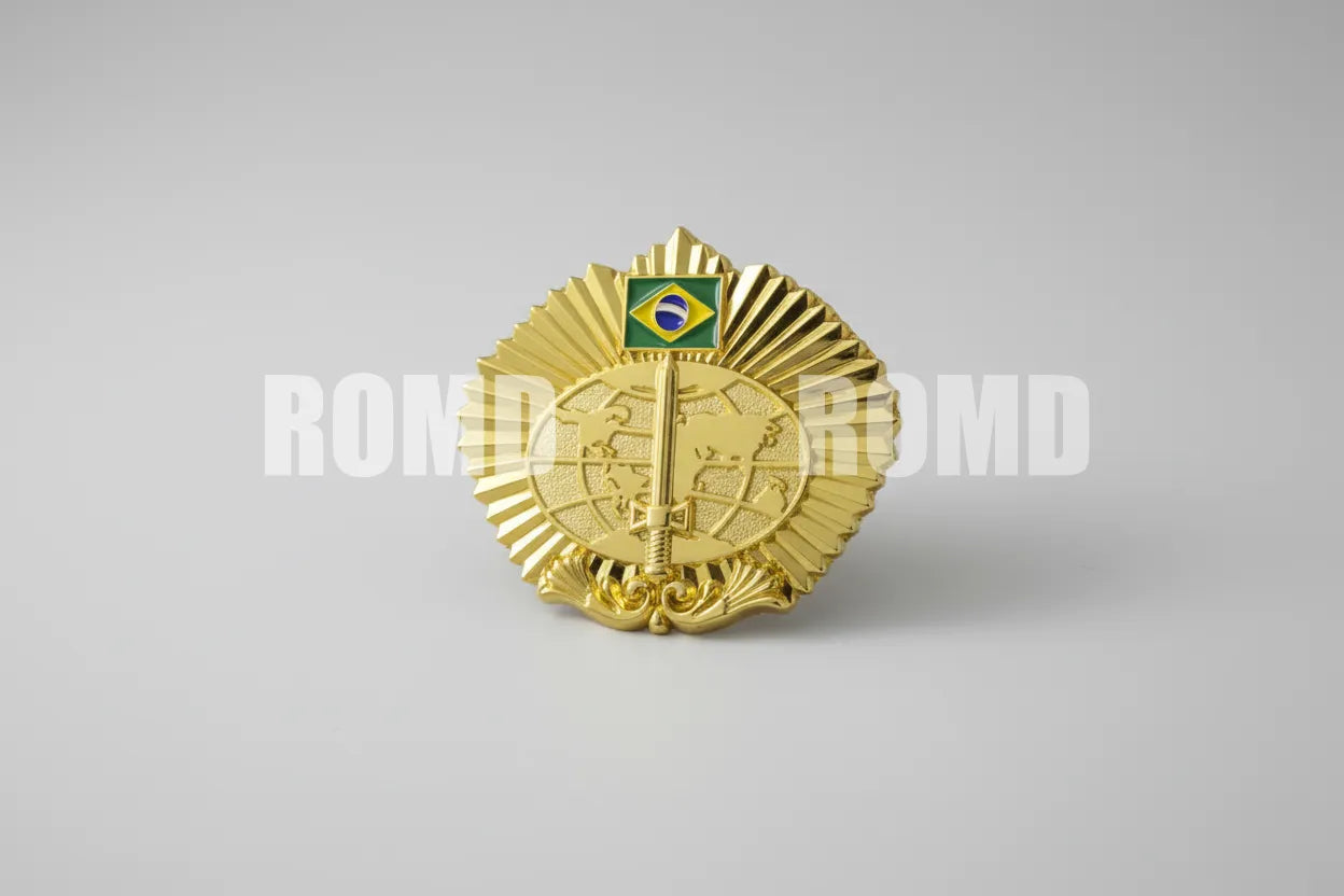 Distintivo Metálico de BOLSO (formação) EXÉRCITO - 3D ALTO-RELEVO fixação PINO