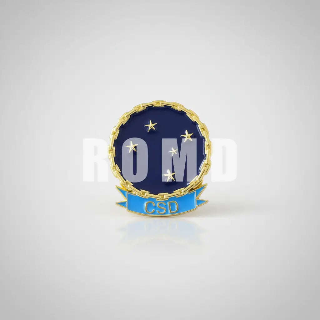 Distintivo Metálico Curso Superior de Defesa CSD da Escola Superior de Guerra ESG - 3D ALTO-RELEVO