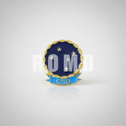 Distintivo Metálico Curso Superior de Defesa CSD da Escola Superior de Guerra ESG - 3D ALTO-RELEVO
