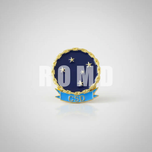Distintivo Metálico Curso Superior de Defesa CSD da Escola Superior de Guerra ESG - 3D ALTO-RELEVO