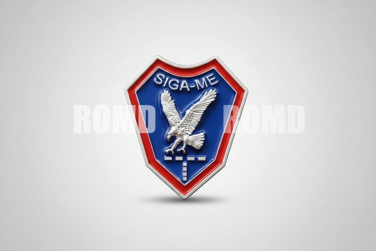 Distintivo Metálico de BOLSO EXÉRCITO - 3D ALTO-RELEVO fixação PINO