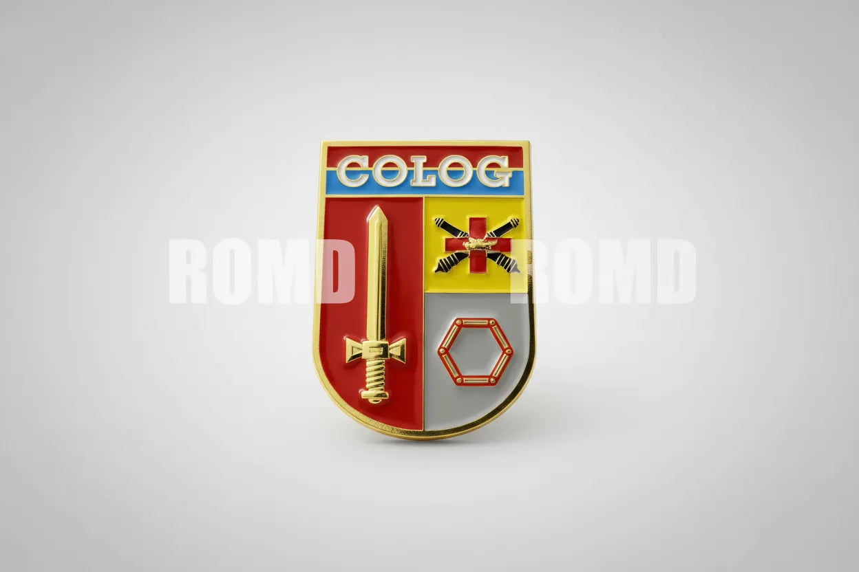 Distintivo metálico de Organização Militar modelo novo 3D ALTO-RELEVO (un)