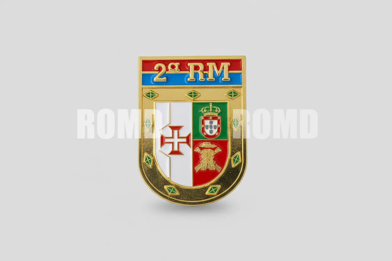 Distintivo metálico de Organização Militar modelo novo 3D ALTO-RELEVO (un)