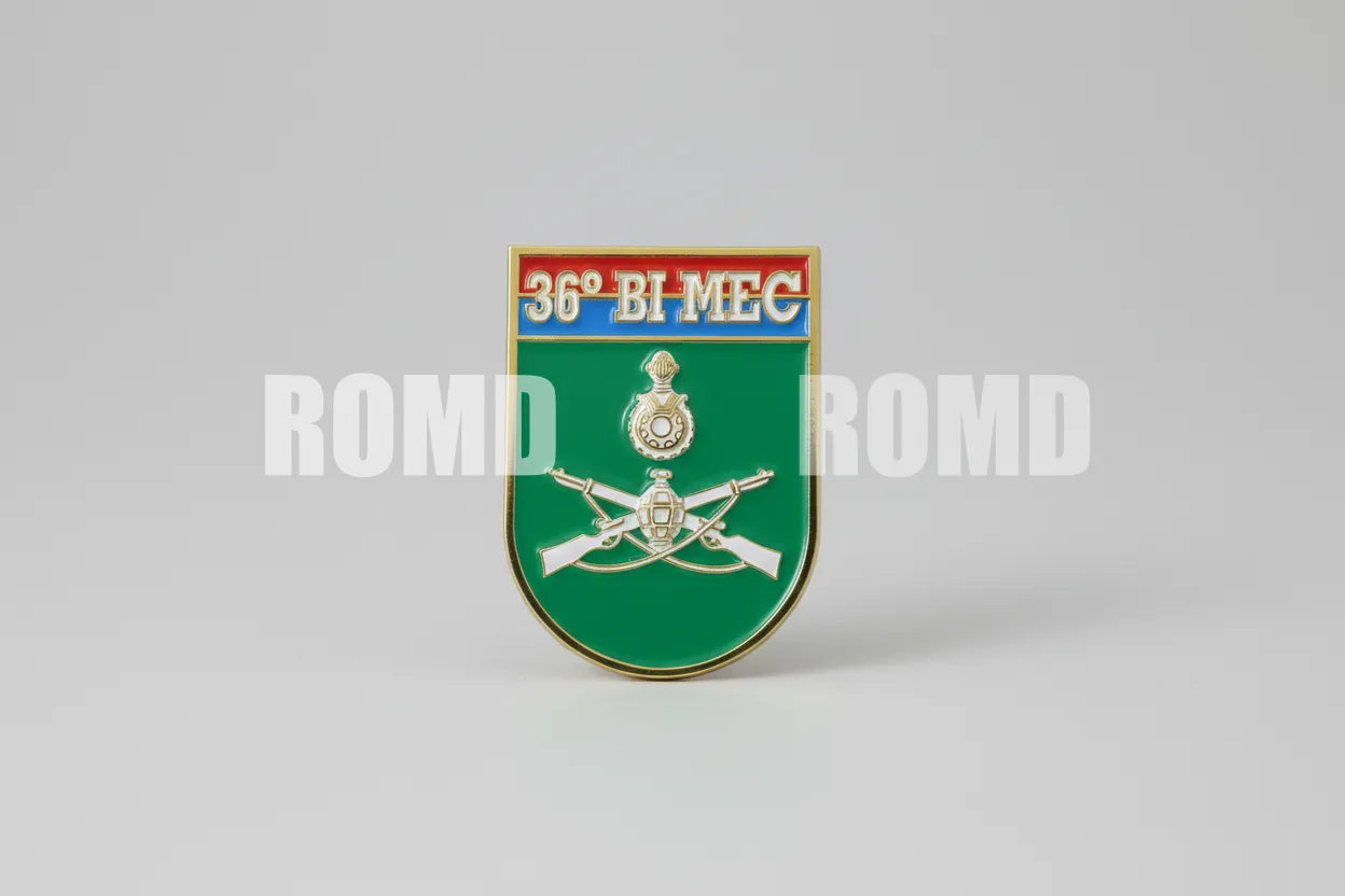 Distintivo metálico de Organização Militar modelo novo 3D ALTO-RELEVO (un)