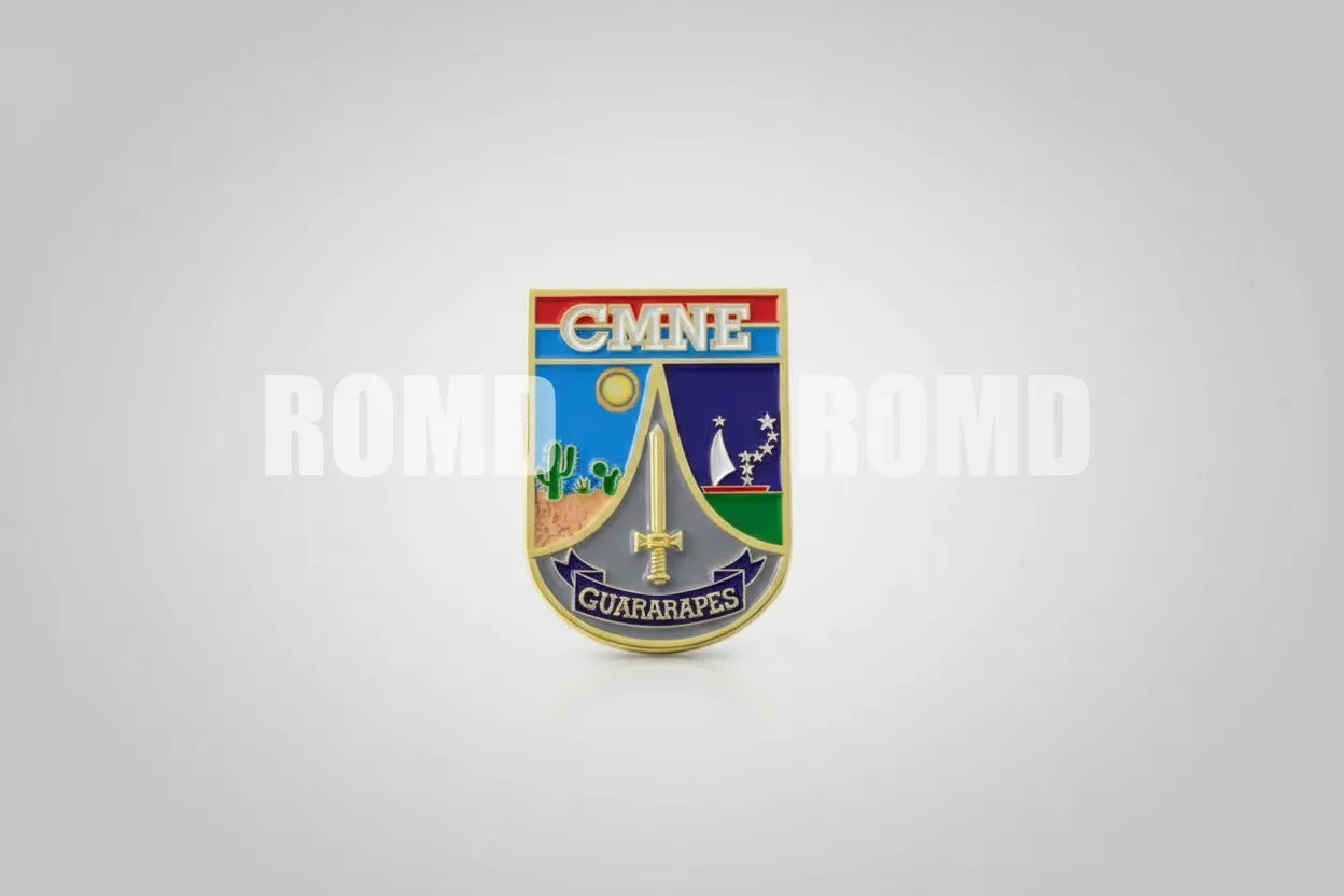 Distintivo metálico de Organização Militar modelo novo 3D ALTO-RELEVO (un)