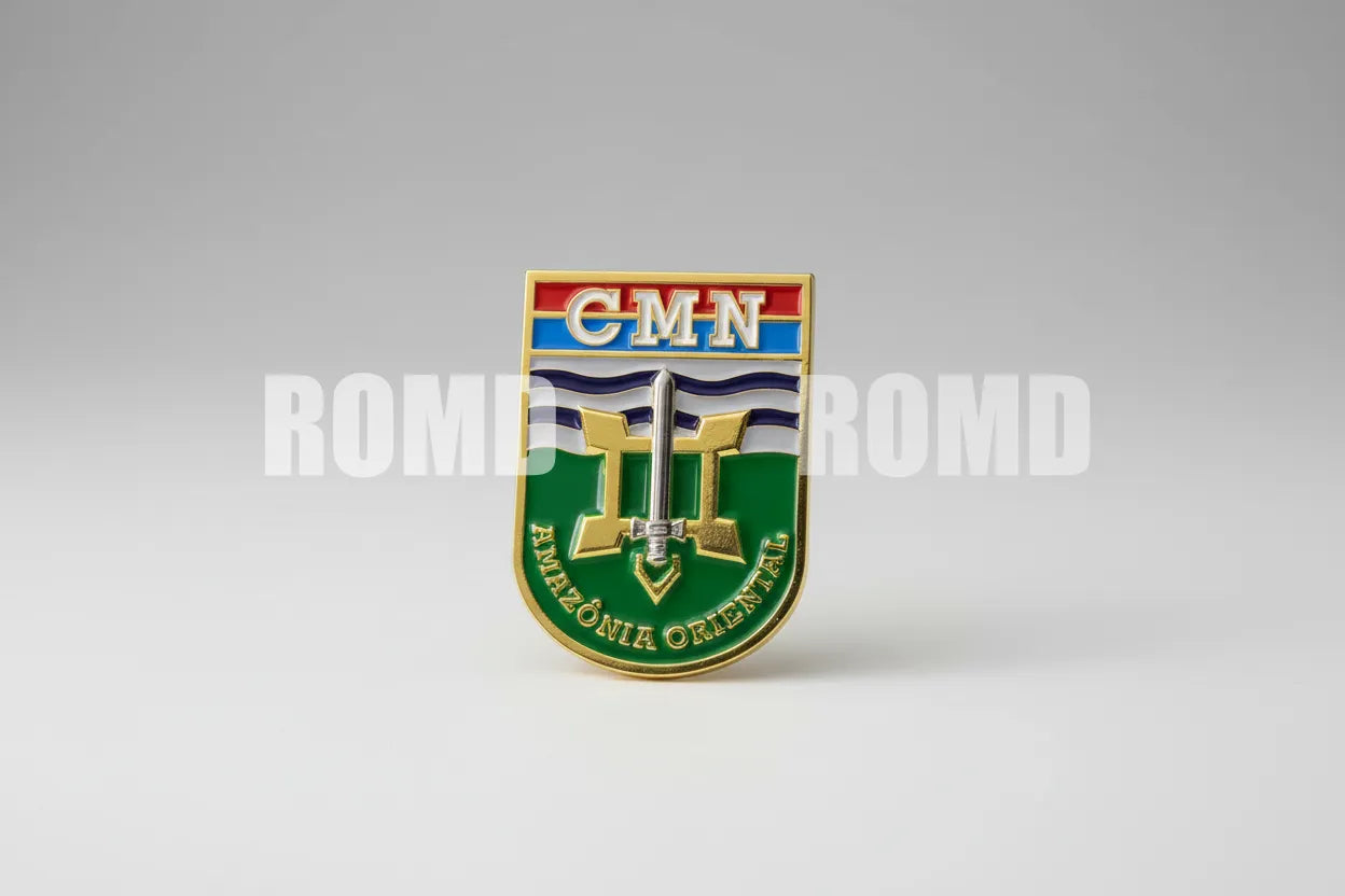 Distintivo metálico de Organização Militar modelo novo 3D ALTO-RELEVO (un)