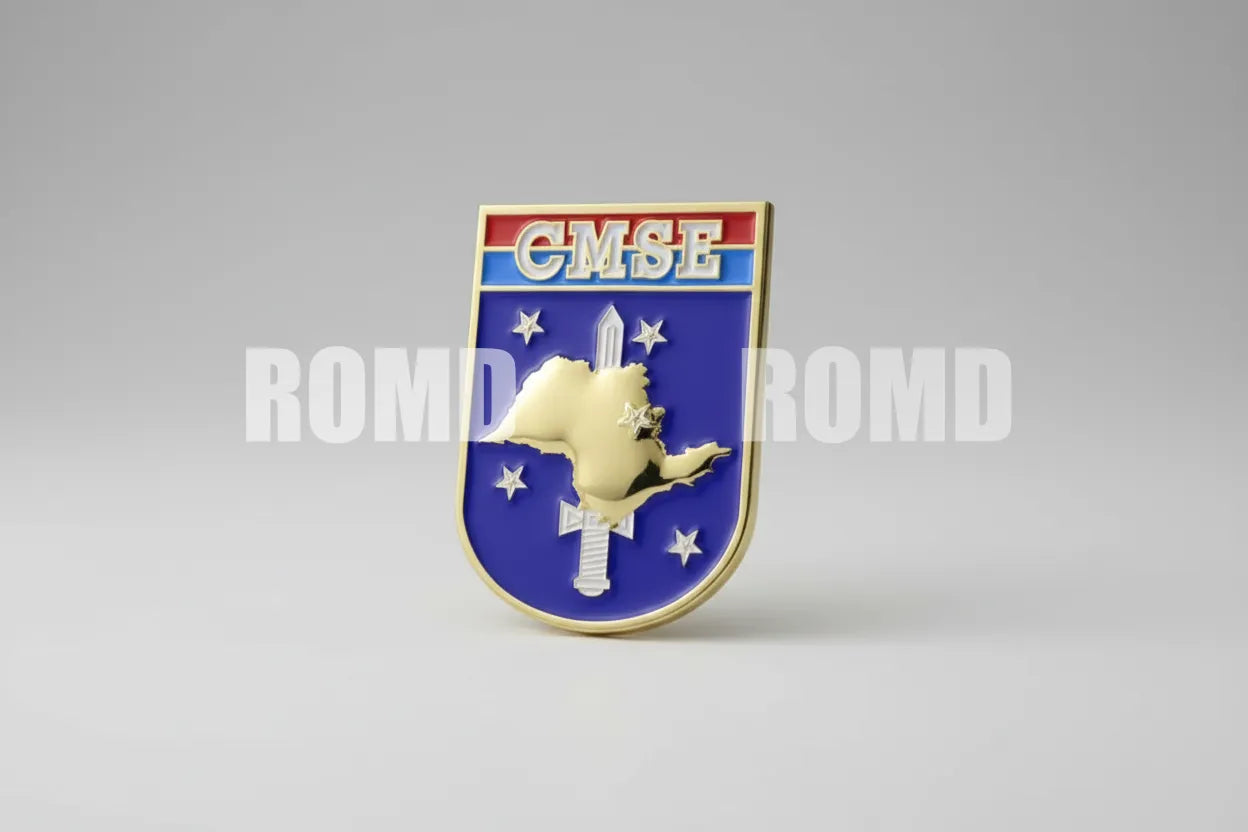 Distintivo metálico de Organização Militar modelo novo 3D ALTO-RELEVO (un)
