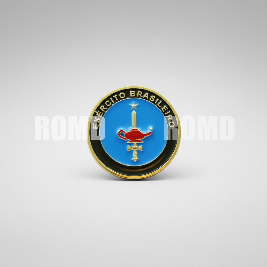 Distintivo Metálico de BOLSO EXÉRCITO - 3D ALTO-RELEVO fixação PINO
