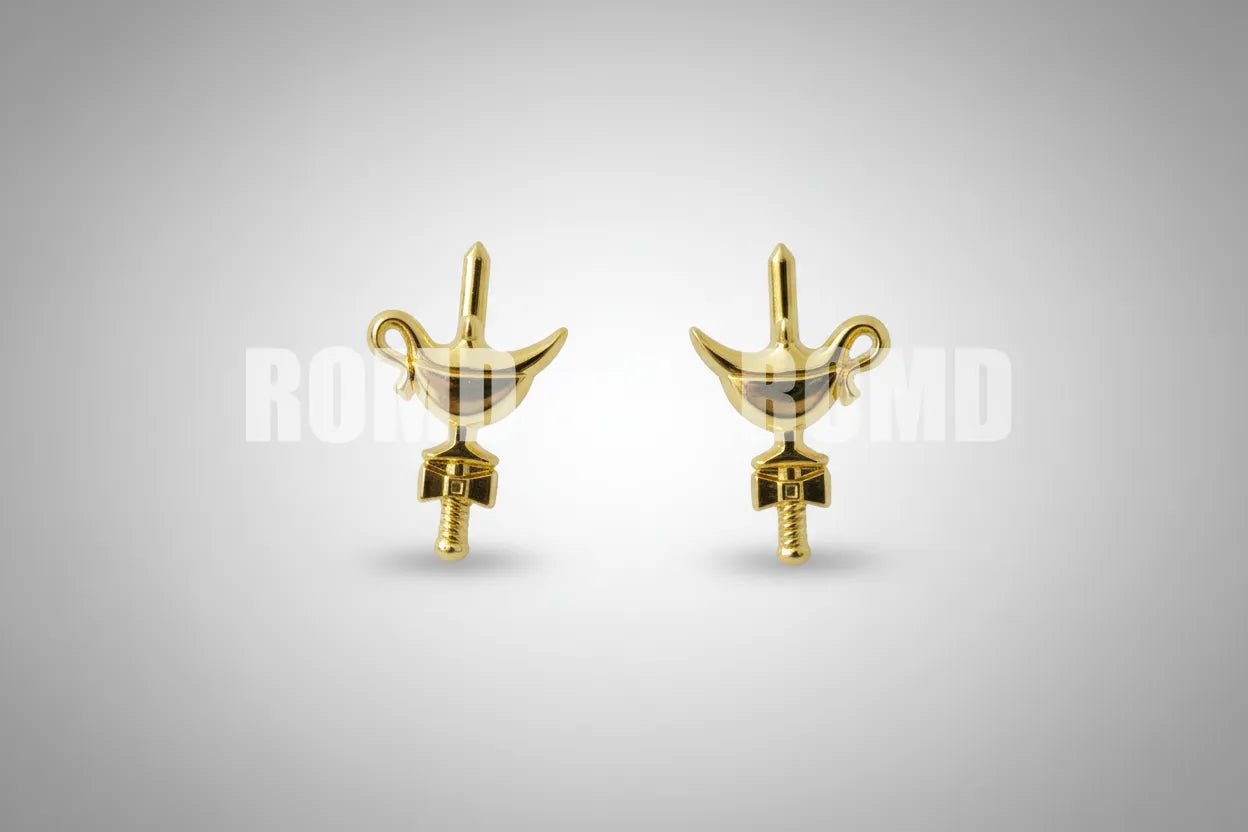 Distintivo Metálico de GOLA (arma quadro serviço) EXÉRCITO - 3D ALTO-RELEVO (PAR)