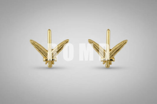 Distintivo Metálico de gola insignias de Oficial QOBM Administrativo CBMDF alto-relevo 3D (par)
