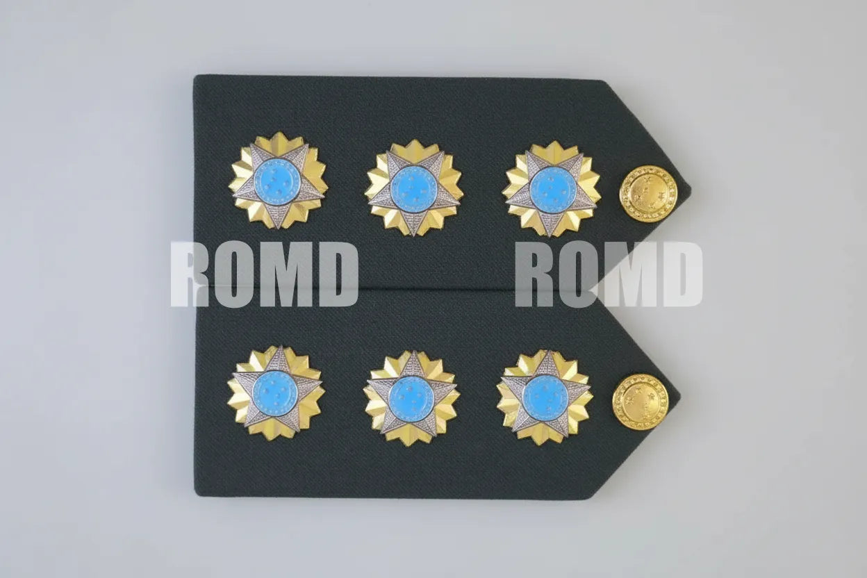 Platina ( ombreira ) Exército Brasileiro (par) metais em alto-relevo
