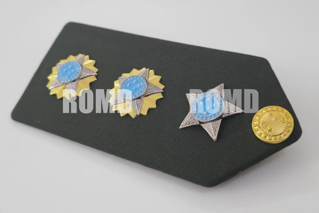 Platina ( ombreira ) Exército Brasileiro (par) metais em alto-relevo
