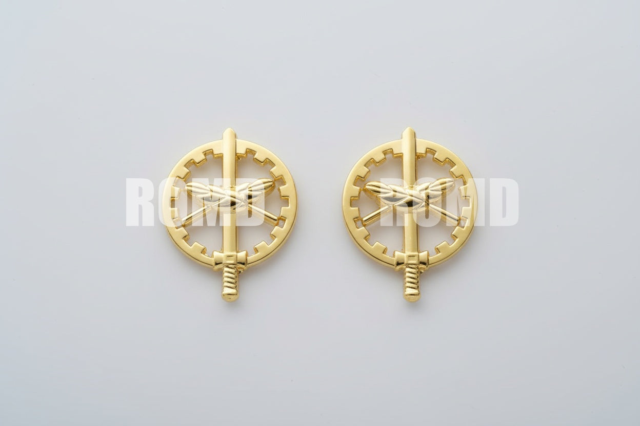 Distintivo Metálico de GOLA (arma quadro serviço) EXÉRCITO - 3D ALTO-RELEVO (PAR)