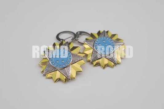 Estrela com gemada para túnica do Exército (par) em alto-relevo 3D