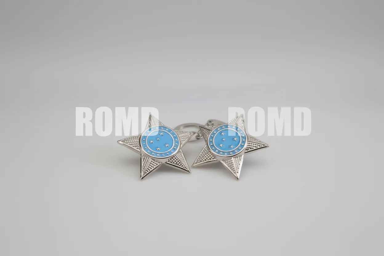 Estrela para túnica do Exército (par) em alto-relevo 3D