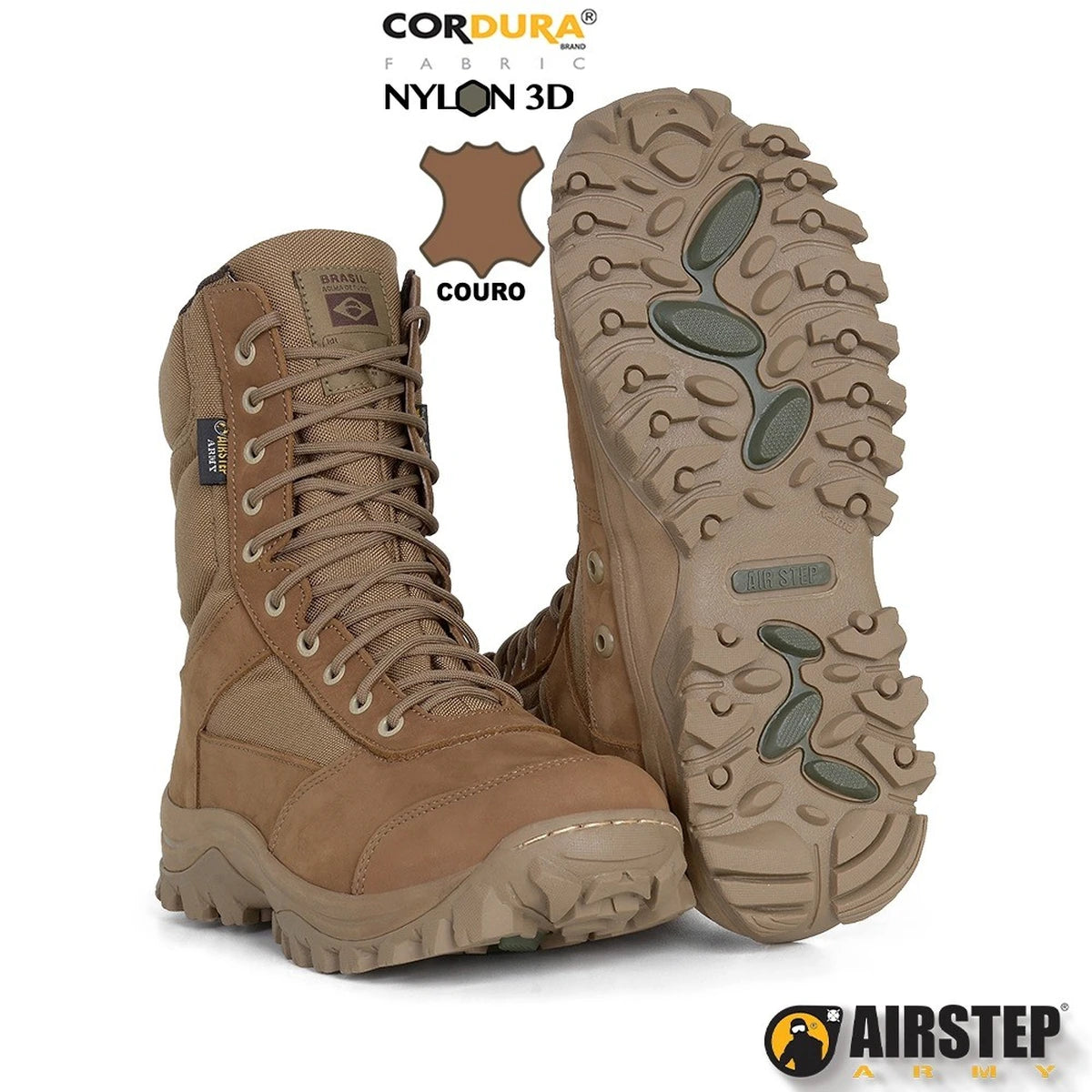 Coturno - bota snyper coyote padrão EB com ziper - AIRSTEP