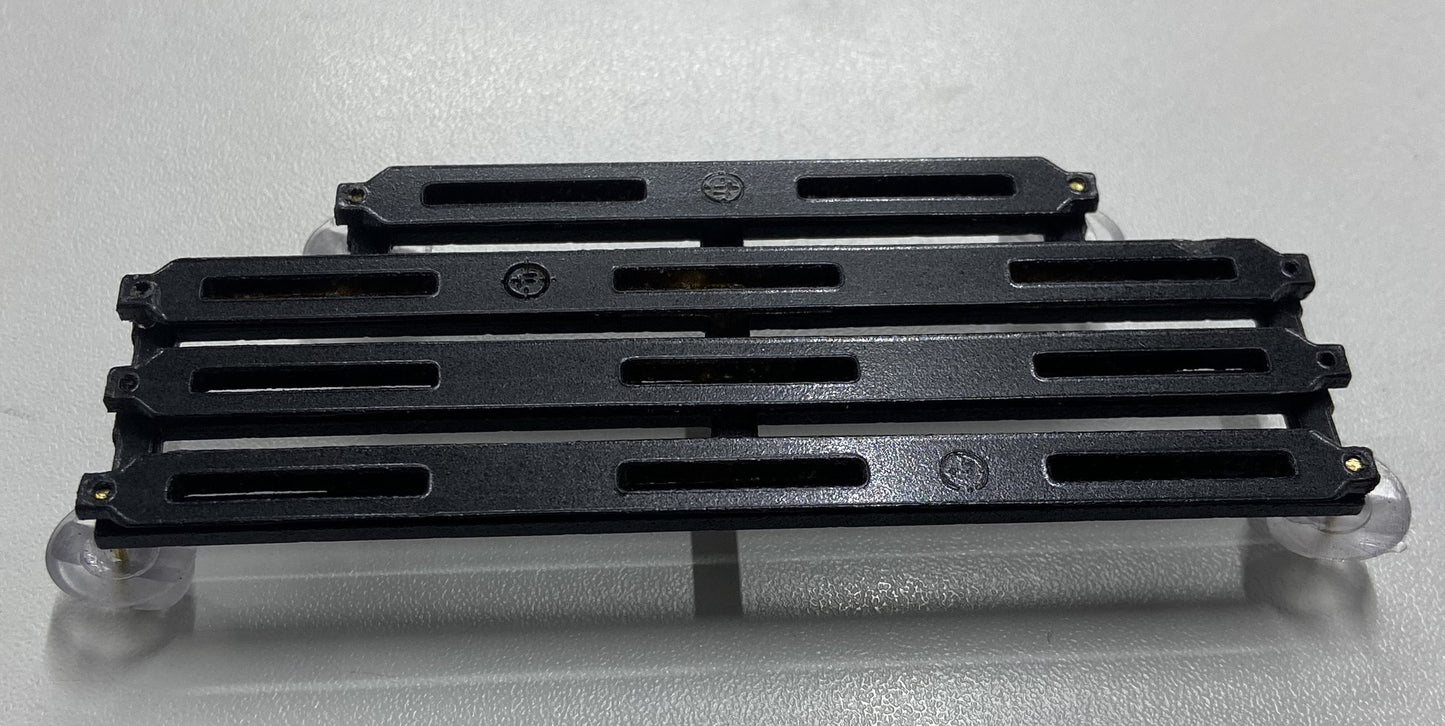 Placa com 5 barretas de medalha militar de TRILHO - fixacao por SUPER-IMÃ ou PINO