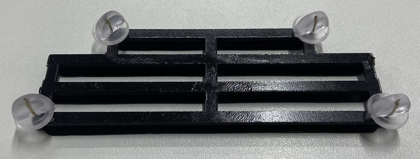 Placa com 5 barretas de medalha militar de TRILHO - fixacao por SUPER-IMÃ ou PINO