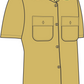 Uniforme Colégio Militar: BLUSA (camisa) CÁQUI MEIA-MANGA FEMININA completa