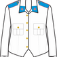 Uniforme Colégio Militar: JAQUETA (túnica) BRANCA feminina completa