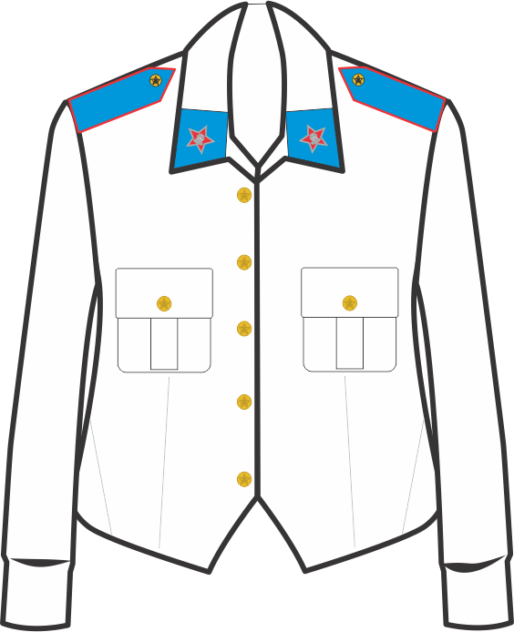 Uniforme Colégio Militar: JAQUETA (túnica) BRANCA feminina completa
