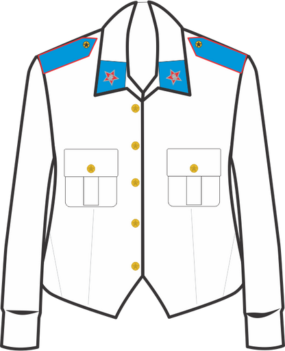 Uniforme Colégio Militar: JAQUETA (túnica) BRANCA feminina completa