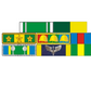 Placa com 8 barretas de medalha militar - fixacao por SUPER-IMÃ